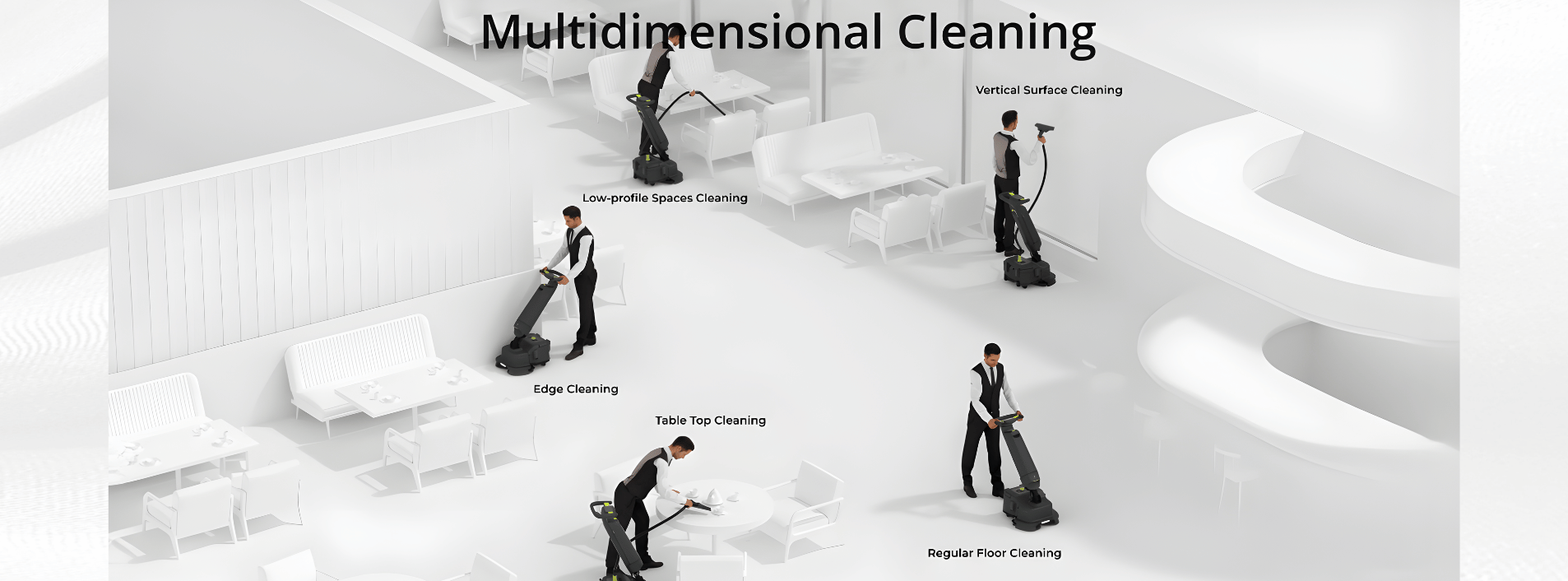 PUDU SH1 Smart upright Scrubber Dryer