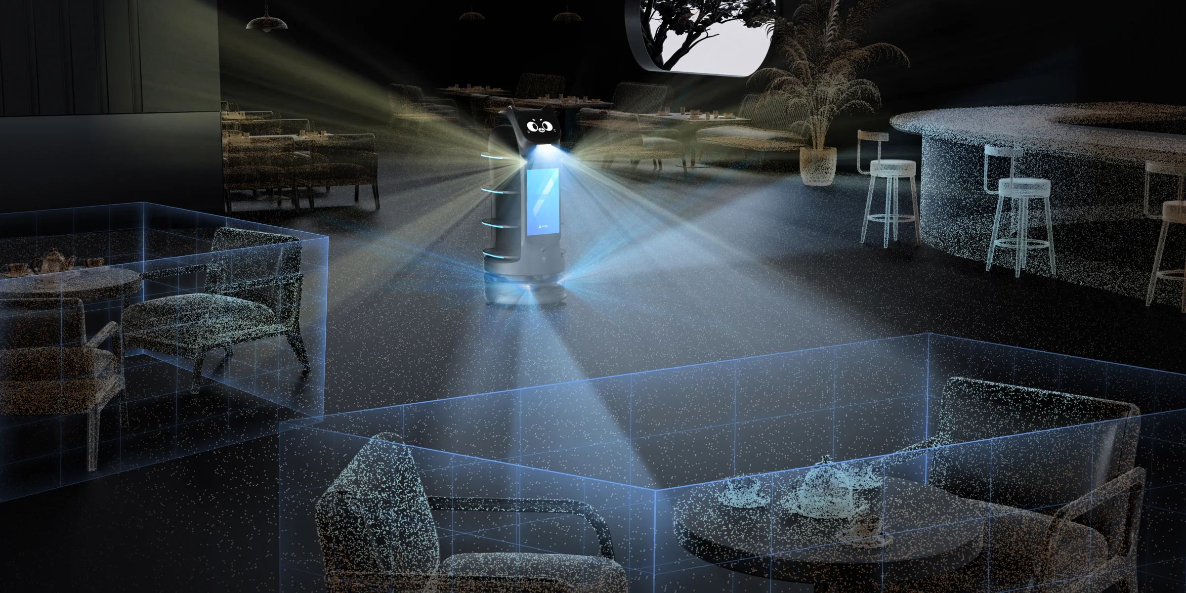 PUDU BellaBot Pro Premium Delivery & Advertising Robot