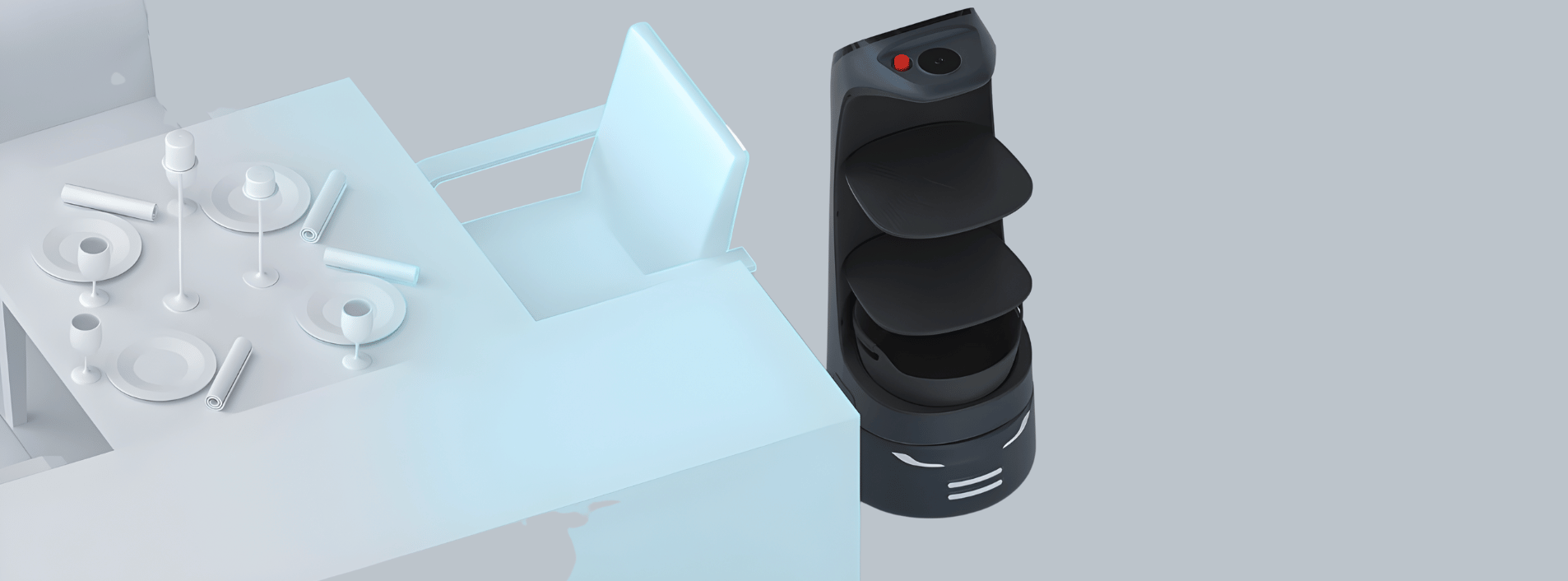 PUDU KettyBot Pro Delivery & Reception Robot with an Ad Display