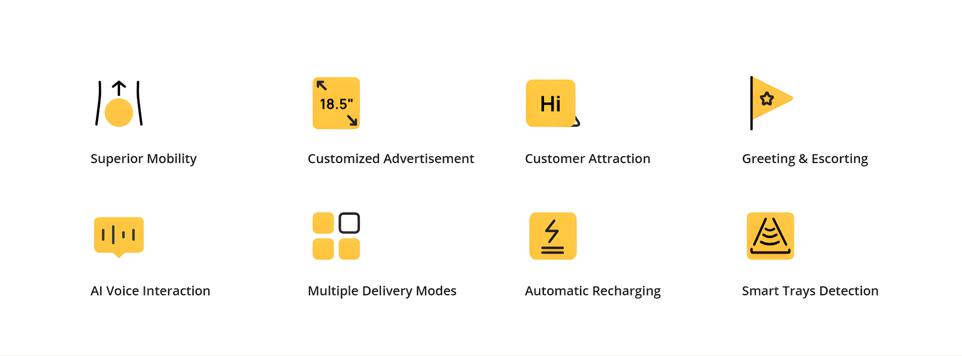 PUDU KettyBot Pro Delivery & Reception Robot with an Ad Display