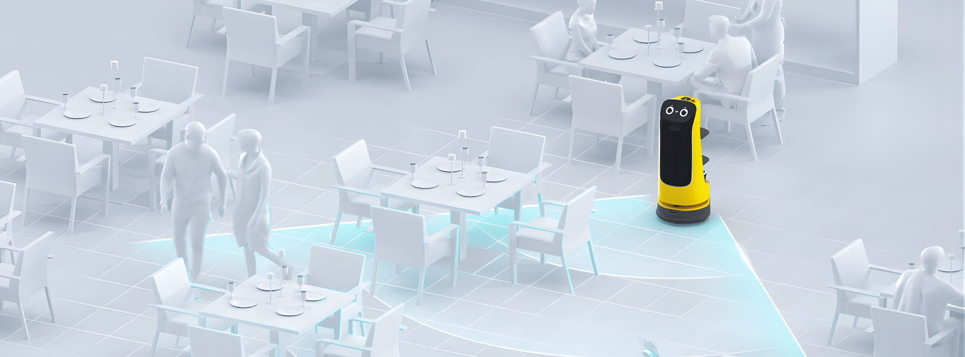 PUDU KettyBot Pro Delivery & Reception Robot with an Ad Display