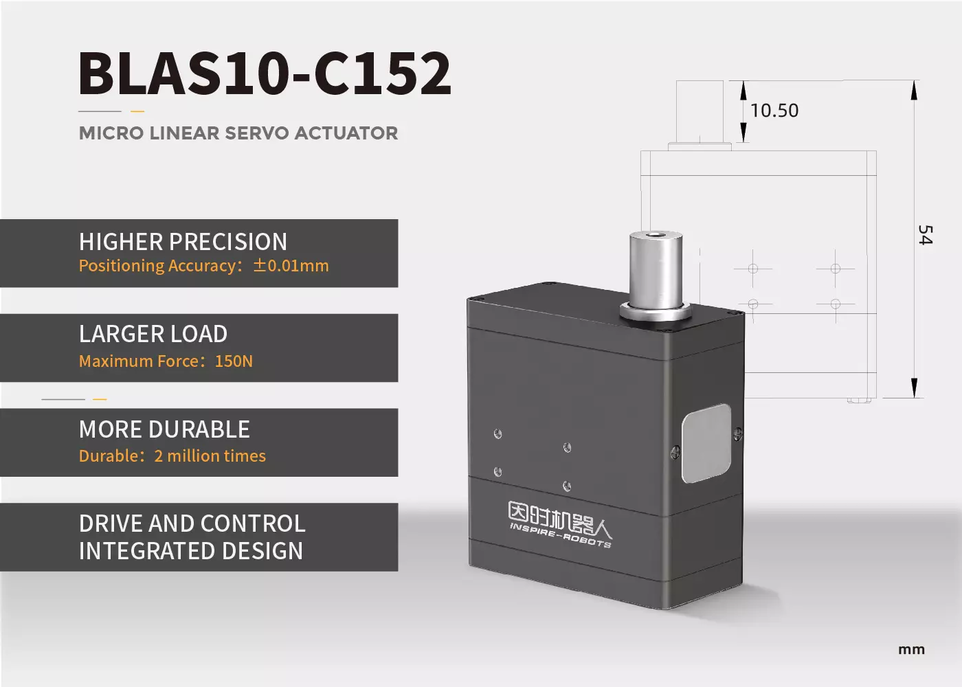 BLAS10-C152 Series Micro Linear Servo Actuator
